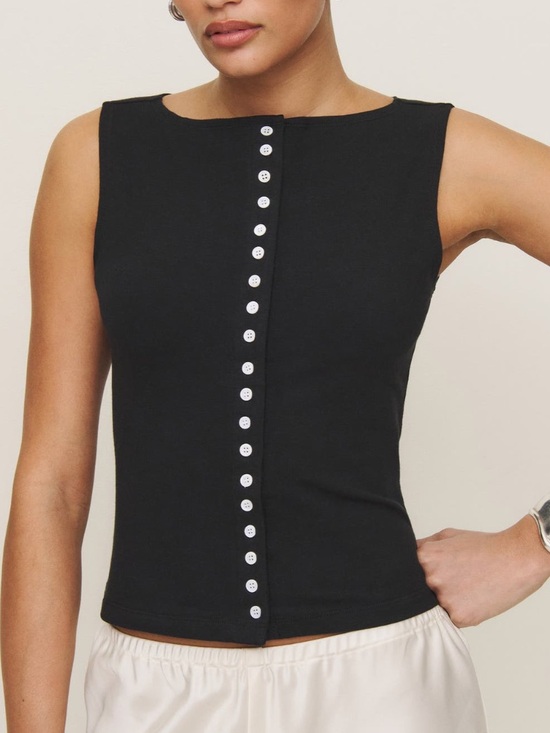 Reformation Tops - Reformation Julie Knit Button-Up Top, NEW